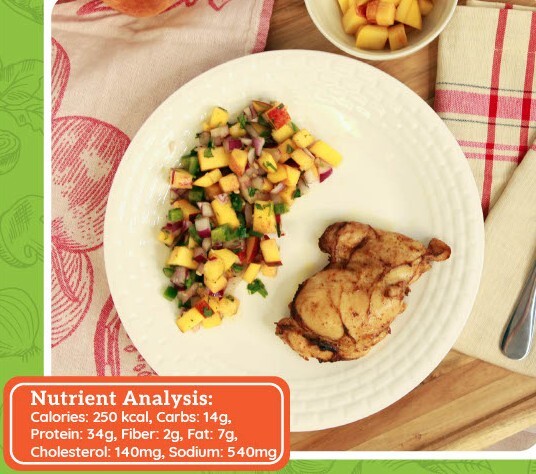Baked Chicken with Peach Salsa